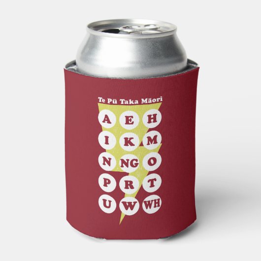 Te Pu Taka Maori Maori Alphabet Blikjeskoeler (Blikje Voorkant)
