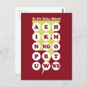 Te Pu Taka Maori Maori Alphabet Briefkaart (Voorkant / Achterkant)