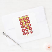 Te Pu Taka Maori Maori Alphabet Vierkante Sticker (Envelop)