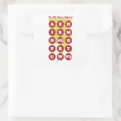 Te Pu Taka Maori Maori Alphabet Vierkante Sticker (Tas)