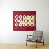 Te Pu Taka Maori Maori Alphabet Wandkleed (In Situ (horizontaal))