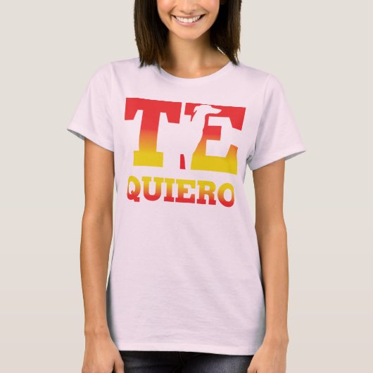 TE QUIERO Galgo Español T-shirt (Voorkant)