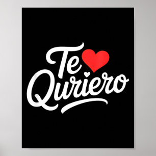 Te quiero grappige zeg hart liefde Spaanse humor Poster