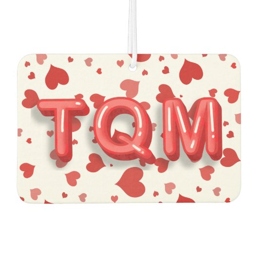 Te Quiero Mucho Red Heart Confetti 3d letters Luchtverfrisser (Voorkant)