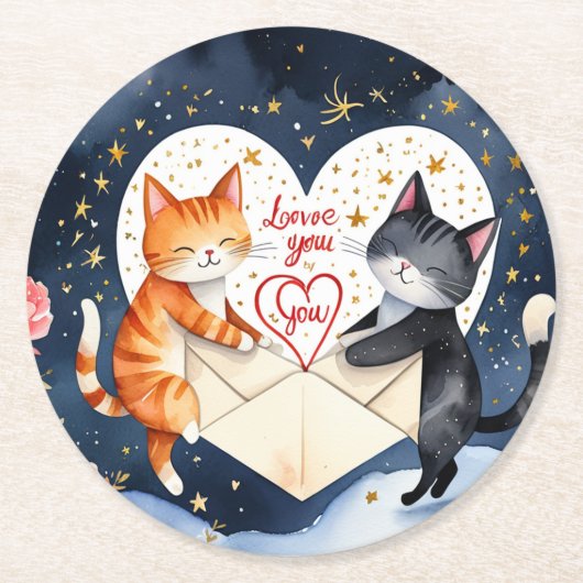 Te quiero ronde kartonnen onderzetter (Voorkant)