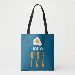 Te quiero un huevo tote bag