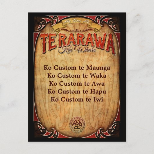 Te Rarawa Pepeha Briefkaart (Voorkant)