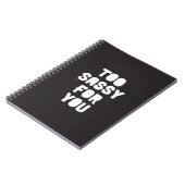 Te sassy voor u notitieboek (Linkerzijde)