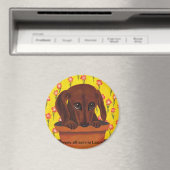 Te schattig Dachshund Puppy Magnet (Insitu (Vaatwasser))