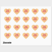 Te schattig leuk Valentijnsdag custom conversatie Hart Sticker (Vel)