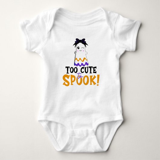 Te Schattig Om Bang Te Zijn! Halloween Romper (Voorkant)