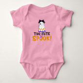 Te schattig om bang voor te zijn! Roze Halloween Romper (Voorkant)