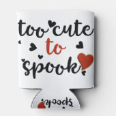 te schattig om een halloween te slaan blikjeskoeler (Achterkant)