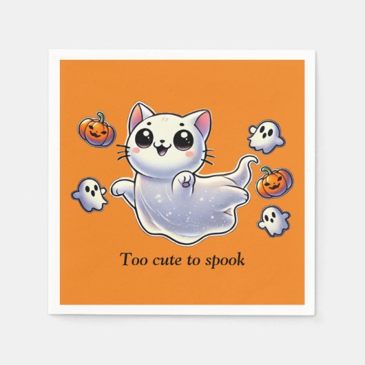 Te schattig om een spookkat te spookten servet (Voorkant)