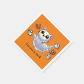 Te schattig om een spookkat te spookten servet (Hoek)