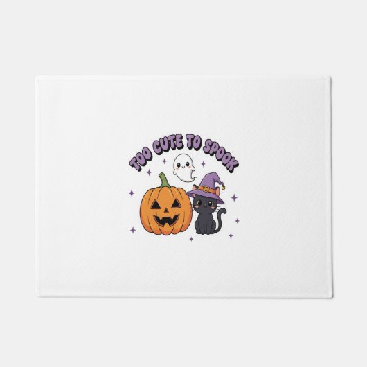 Te Schattig om Halloween te Spoken Deurmat (Voorkant)