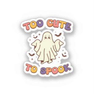 Te schattig om Halloween te spook Sticker