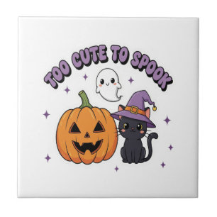 Te Schattig om Halloween te Verpesten Tegeltje