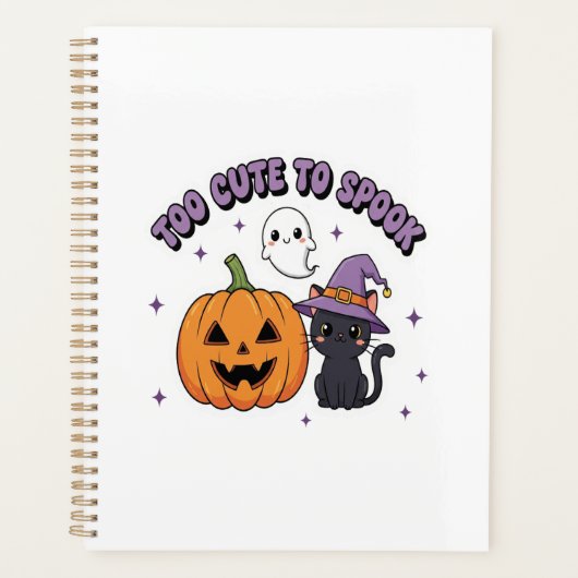 Te Schattig om Halloween te Verschrikken Planner (Voorkant)