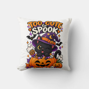 Te Schattig om Halloween Te Verzilen Zwarte Kat Ku Kussen
