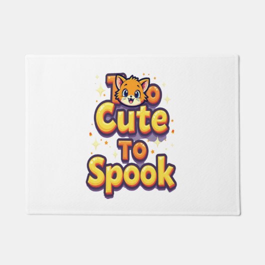 Te Schattig Om Kat Te Laten Schrikken Deurmat (Voorkant)