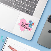 te schattig om neurotypische Olifanttypografie te Sticker (Laptop met iPhone)