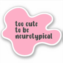 te schattig om neurotypische roze typografie te zi