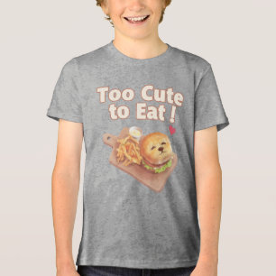 Te schattig om op te eten: glimlachende Bichon Bur Tri-Blend Shirt