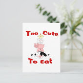 te schattig om te eten briefkaart (Staand voorkant)