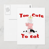 te schattig om te eten briefkaart (Voorkant / Achterkant)