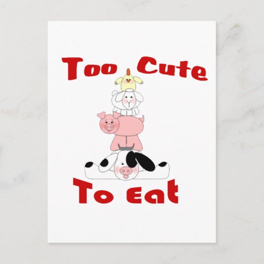 te schattig om te eten briefkaart (Voorkant)