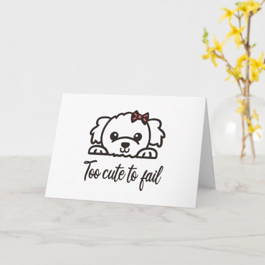 Te schattig om te falen(4) kaart (Gele Bloem)