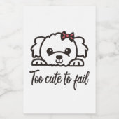 Te schattig om te falen(4) voedselcontainer etiket (Enkel label)