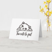 Te schattig om te falen kaart (Gele Bloem)