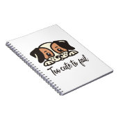 Te schattig om te falen notitieboek (Rechterzijde)