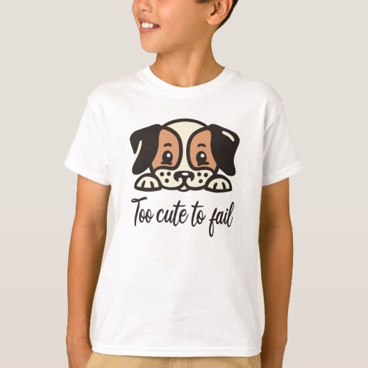 Te schattig om te falen t-shirt (Voorkant)