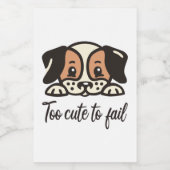 Te schattig om te falen voedselcontainer etiket (Enkel label)