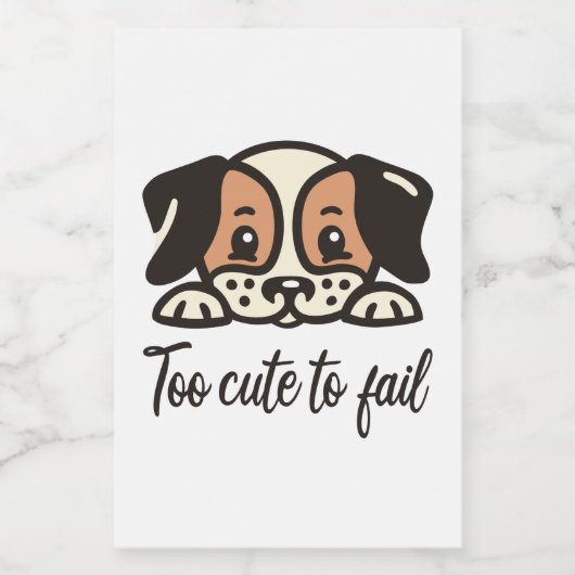 Te schattig om te falen voedselcontainer etiket (Enkel label)