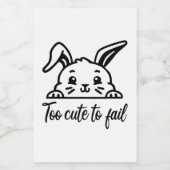 Te schattig om te falen voedselcontainer etiket (Enkel label)