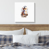Te Schattig Om Te Laten Schrikken Grappige Hallowe Canvas Afdruk (Insitu (Slaapkamer))