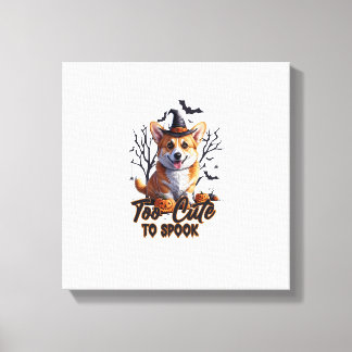 Te Schattig Om Te Laten Schrikken Grappige Hallowe Canvas Afdruk