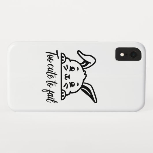 Te schattig om te mislukken Case-Mate iPhone case (Achterkant (horizontaal))
