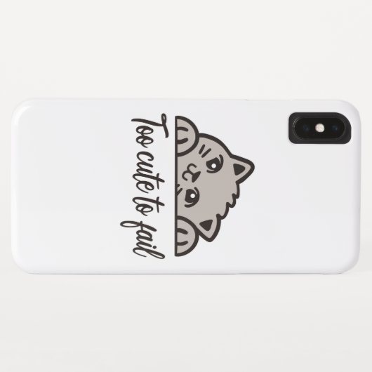 Te schattig om te mislukken Case-Mate iPhone case (Achterkant (horizontaal))
