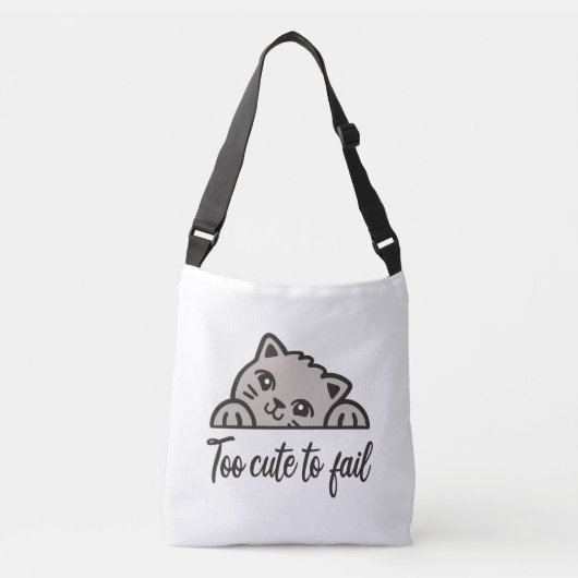 Te schattig om te mislukken crossbody tas (Voorkant)
