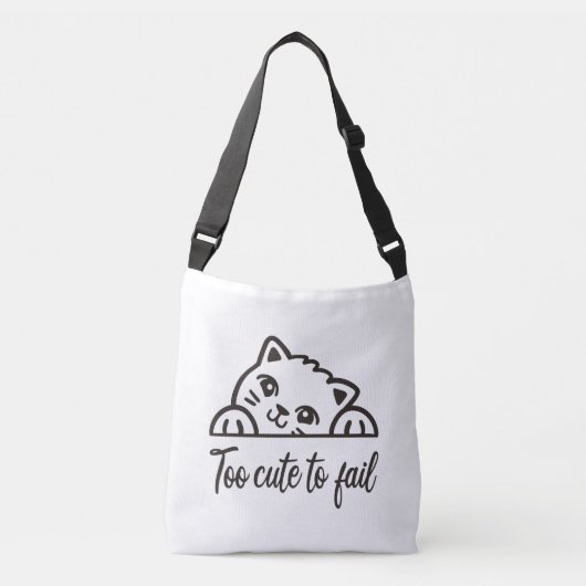 Te schattig om te mislukken crossbody tas (Voorkant)