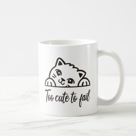 Te schattig om te mislukken koffiemok (Rechts)