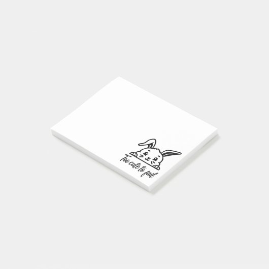Te schattig om te mislukken post-it® notes (Schuin)