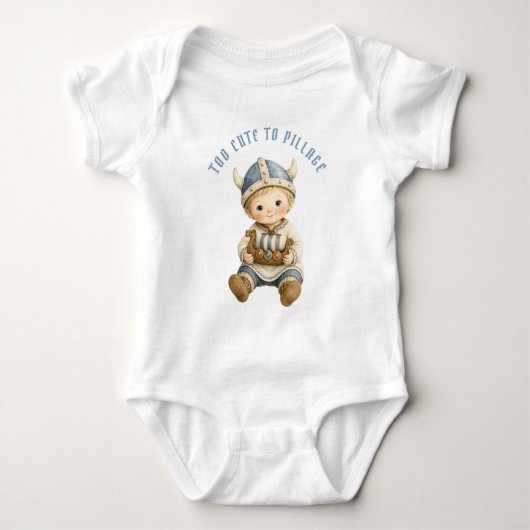 Te Schattig om te Plunderen | Viking Baby Romper (Voorkant)