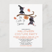Te schattig om te spook Halloween Kostuum Party Uitnodiging Briefkaart (Voorkant)