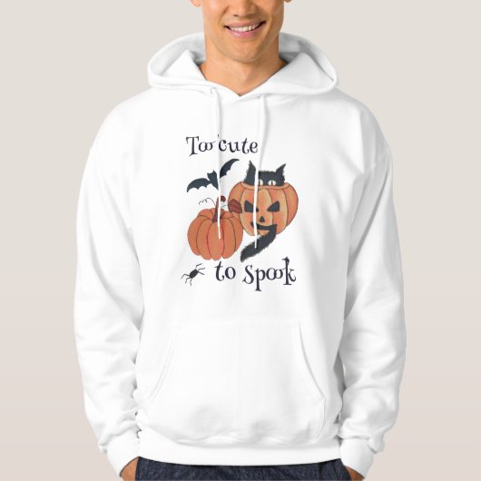 Te schattig om te spook hoodie (Voorkant)